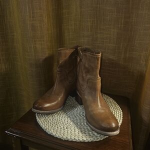 Brown Leather Ankle Boots